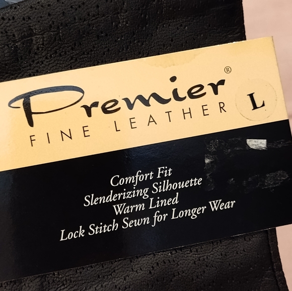 NWT & VINTAGE PREMIER LEATHER GLOVES Sz Large (Woolworths) - Picture 4 of 6